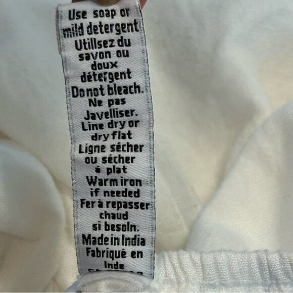 SINCERELY JULES WHITE SHORT SLEEVE RUCHED KEYHOLE MIDI DRESS Sz M NWT PRARIE - Picture 12 of 13